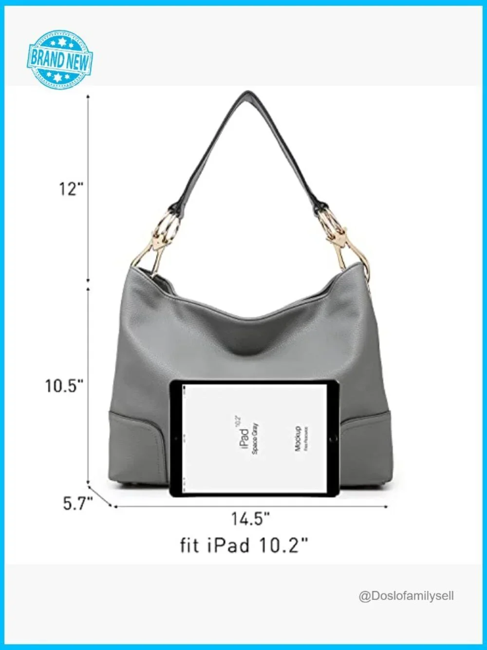 Soft Vegan Leather Hobo Bag Slouchy Shoulder Purse Top Handle Tote Work Satchel